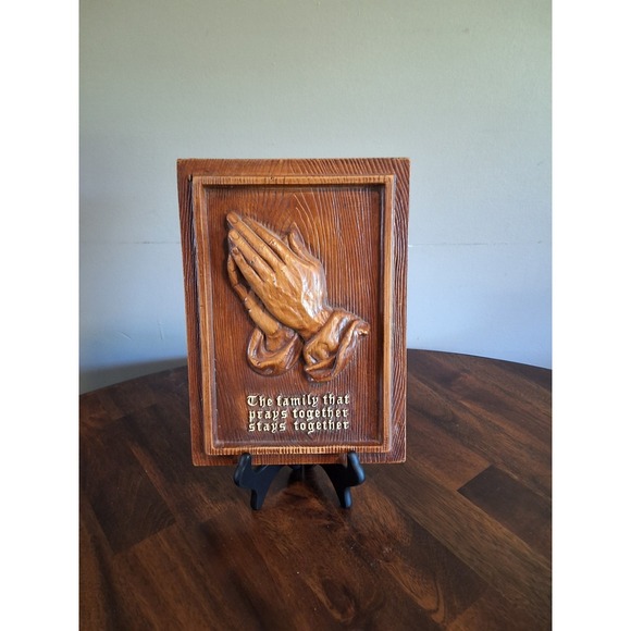 Other - Vtg 1960s Praying Hands Syroco 3D Wall Picture The Family That Prays Together St